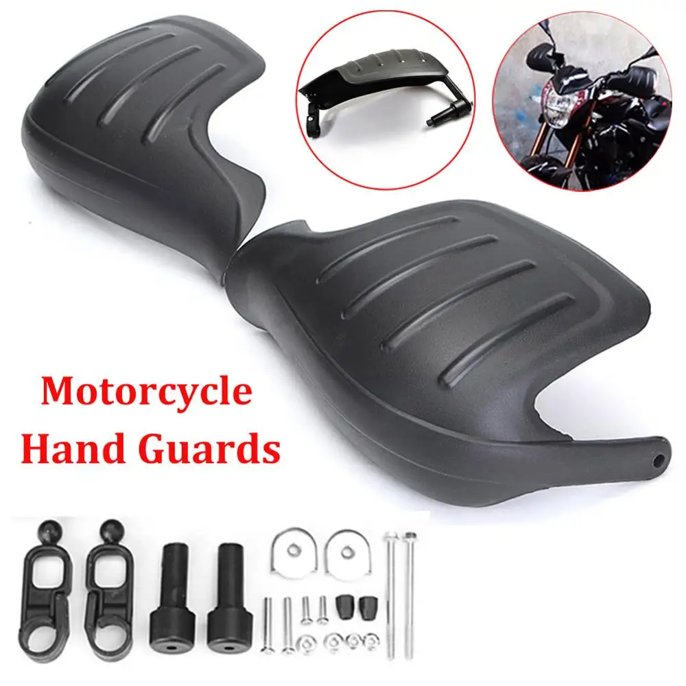 

1 Pair PP Motorcycle Wind Deflector Handguard Hand Guard Protector Shield Black