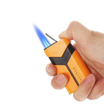 

GALINER Cigar Cool Gadgets Gas Butane Torch Lighter 2 Jet Blue Flame Lighter Windproof Cigar Lighter W/ Gift Box