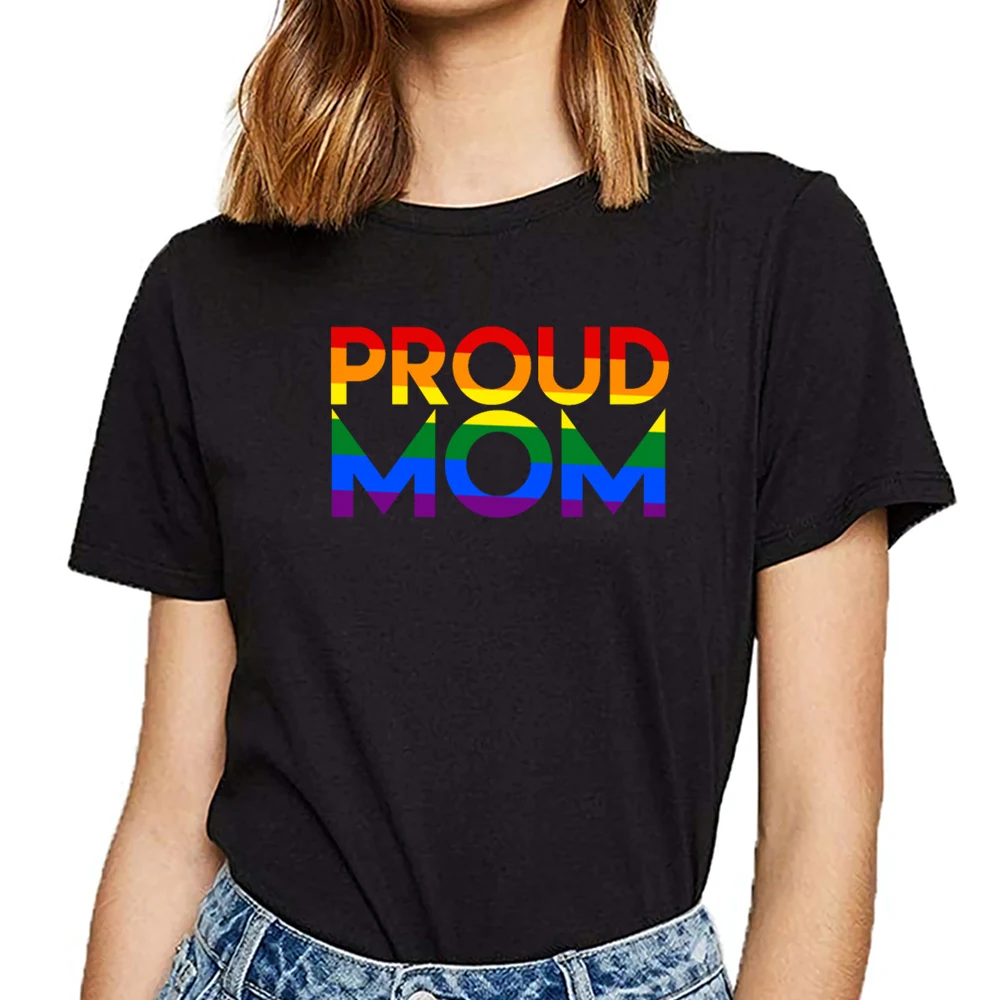 Tops T Shirt Women proud mom lgbt gay 