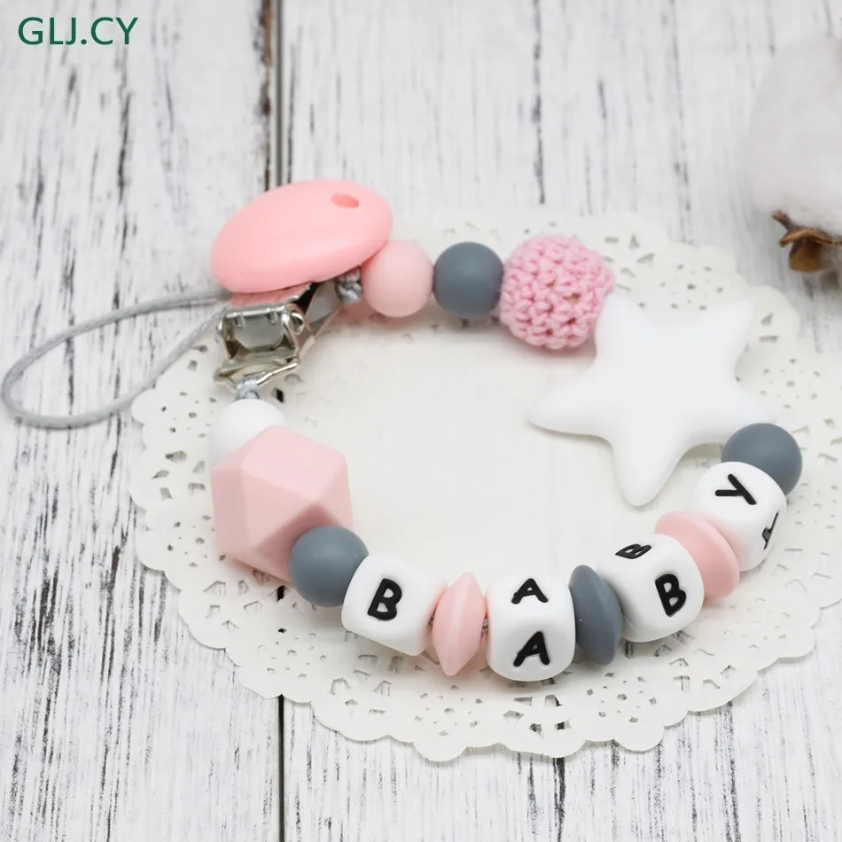 DIY силиконовые клипсы для соски персонализированные красочные соски цепи для ребенка соска жевательные игрушки пустышки зажимы