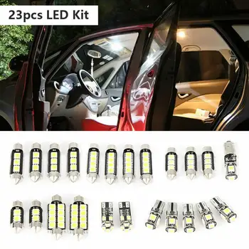 

23Pcs Car Accessories LED T10 5050 Car Light Bulb Interior Dome Trunk License Plate Lamps Kit For Bmw E60 E90 Golf 4 7 LED Lamp