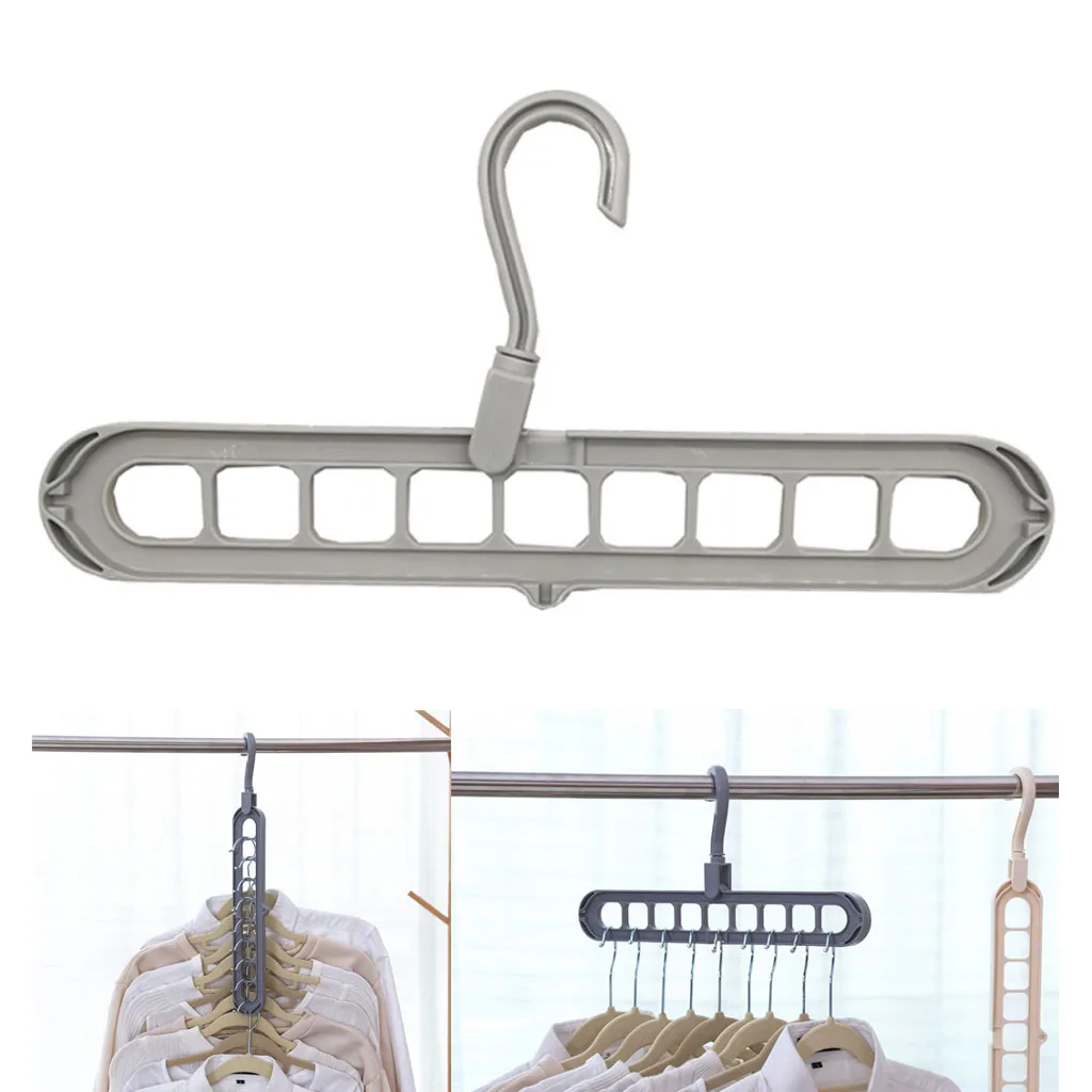 Clothes Hangers Multi-Port Support Clothes Hanger 3D Space Saving Drying Rack Plastic Clothing Hangers Closet Organizer Newest