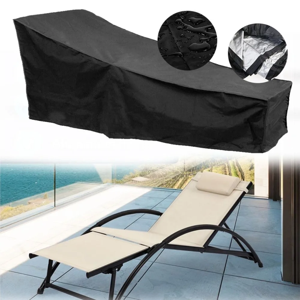 Water Resistant Sunlounger Cover Sun Lounge Chair Cover Patio Outdoor Day Chaise Cover Furniture Dust Protector