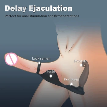 9 Speeds Butt Plug Prostate Massager with Remote Testicle Stimulation P-spot Relaxation Treatments Pleasure Massage Instrument 3