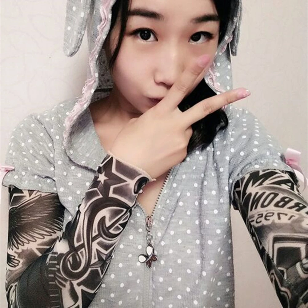 Нарукавники для езды на велосипеде открытом воздухе с 3D принтом татуировок