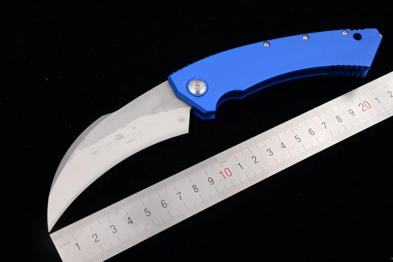 JUFULE MT-Hawk Mark 204P лезвие с алюминиевой ручкой для кемпинга, выживания на открытом воздухе, инструмент для охоты, Универсальный складной нож - Цвет: Синий