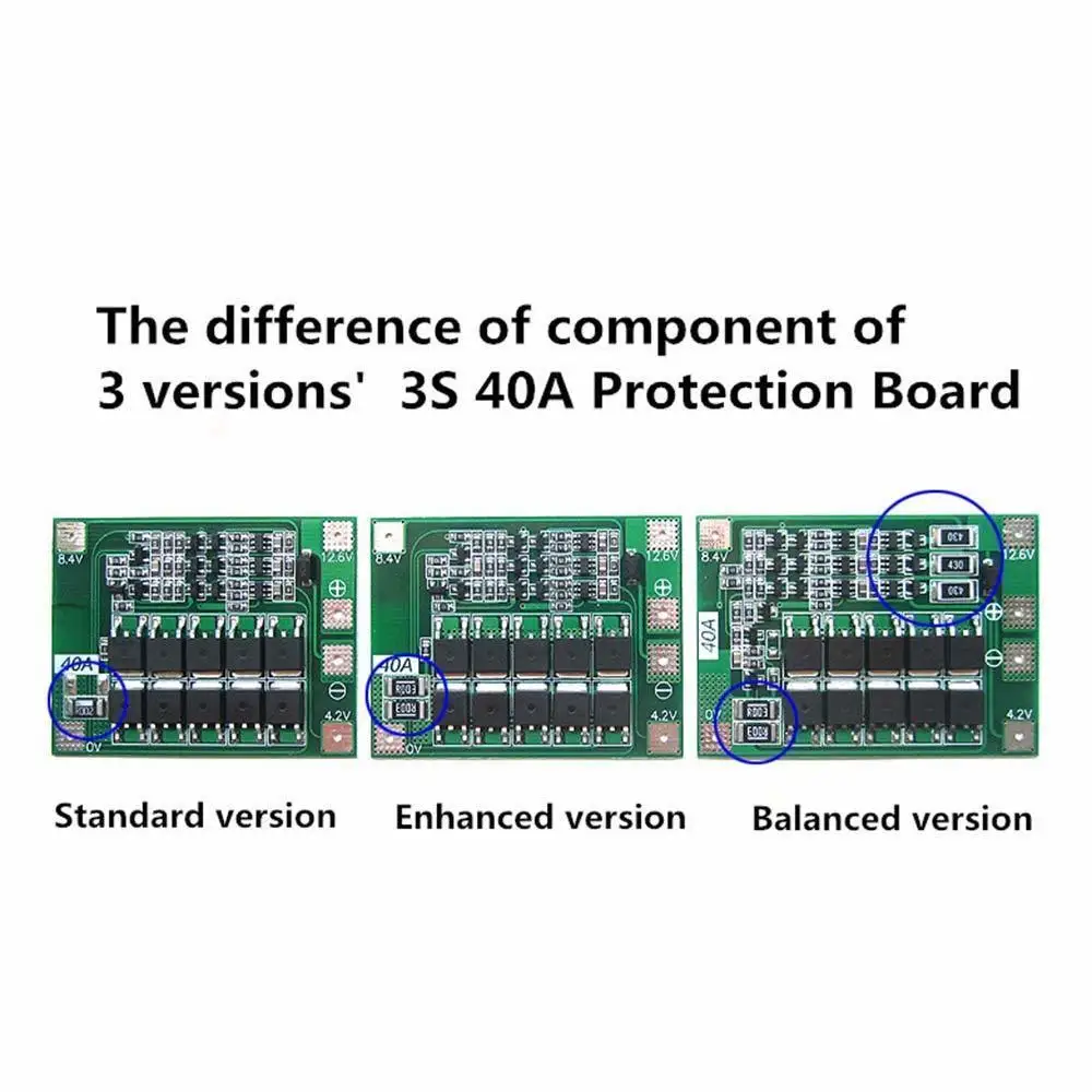 Aokin 3S 40A BMS 11,1 V 12,6 V 18650 Защитная плата для литиевых батарей с улучшенной/сбалансированной версией для сверла 40A ток Diy Kit