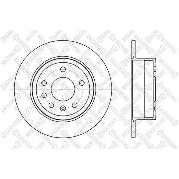 Диск тормозной задний Opel Omega 1.8-3.0 87 STELLOX 6020-3610-SX