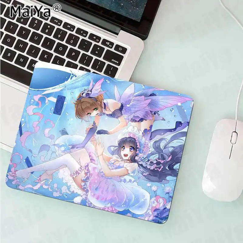 MaiYa нескользящий PC Card captor sakura kinomoto аниме для девочек, высокоскоростной коврик для мыши,,, игровой коврик для мыши - Цвет: No Lock Edge18x22cm