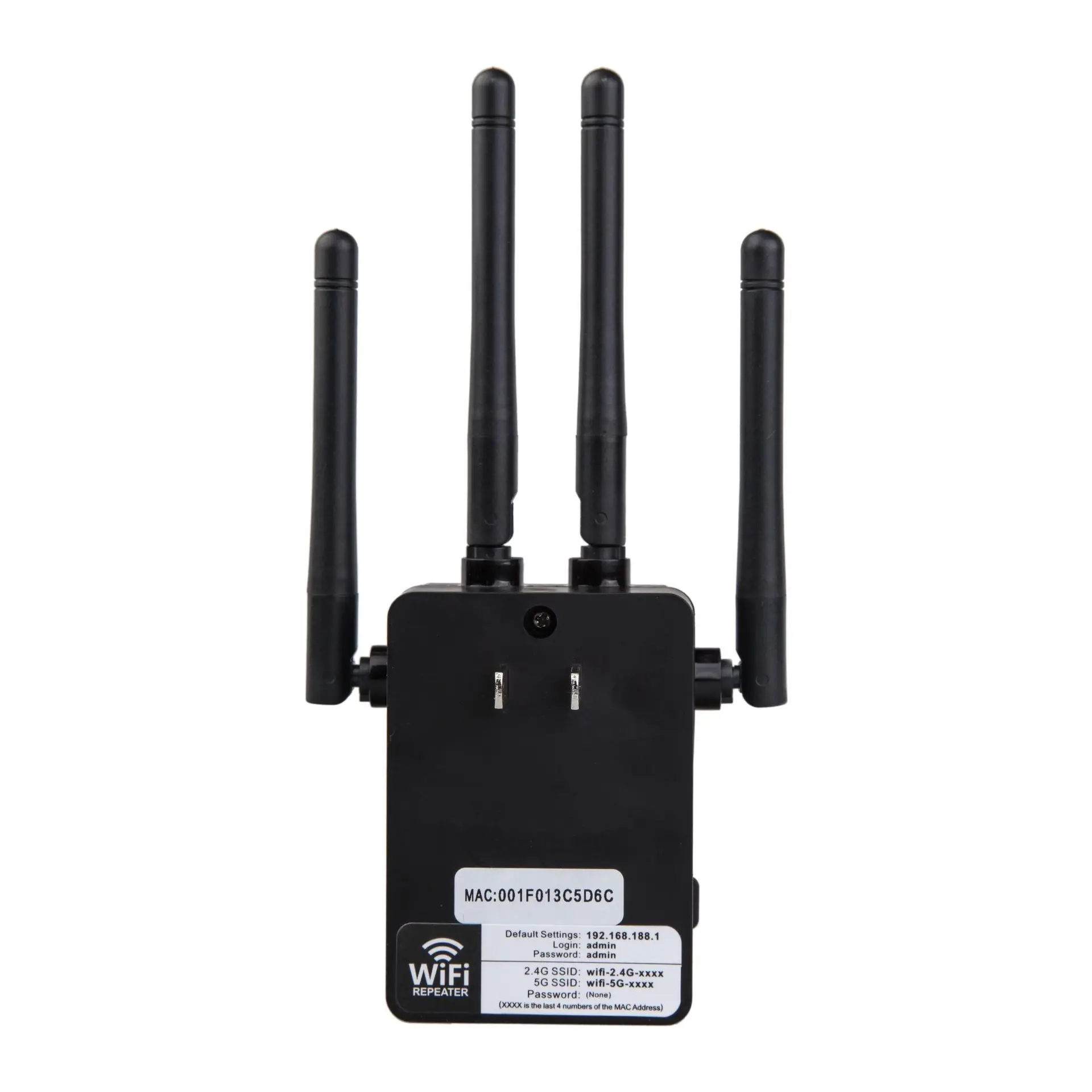 Black US 1200m Wifi ретранслятор маршрутизатор расширитель двухдиапазонный AP 5G 2,4G беспроводной AC расширитель маршрутизатор усилитель WPS с 4 антеннами с высоким коэффициентом усиления - Цвет: Black US