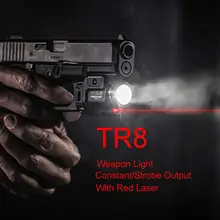 Тактический TLR полноразмерная светодиодный оружие светильник с Красный лазерный прицел для пистолета Охота Glock 17 19 SIG CZ Лазерные фонарики светильник