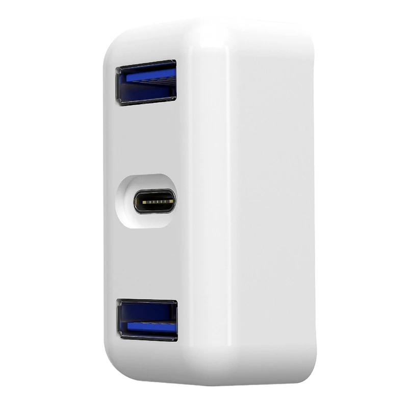 30 Вт USB-C адаптер питания док-станция токарный двойной USB3.0 + интерфейс