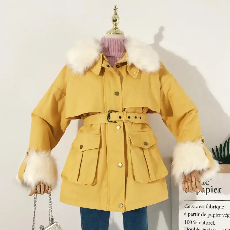 Best 2019 New Women Winter Women Plus velvet warm short Jacket Fur Collar hood Thicken Plus Size Coat Female cc858