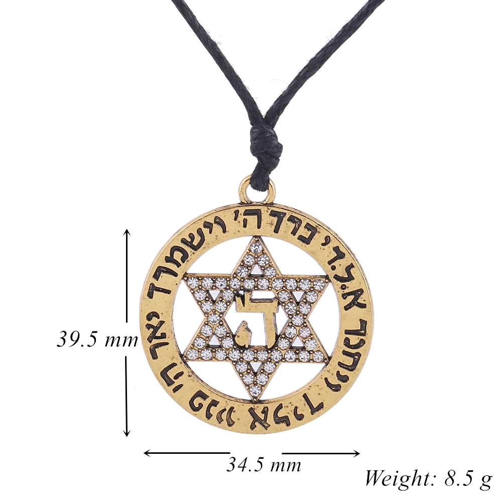 Dawapara Звезда Давида ожерелья и кулоны для Для женщин заявление Израиль Сверхъестественное Подвески Ювелирные изделия Стразы Подвески
