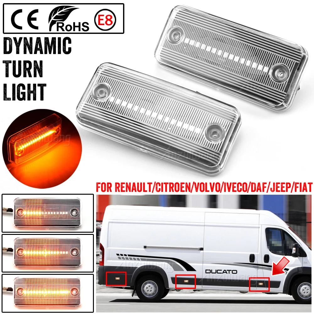 LED Side Marker Light lamp Smoke FOR Fiat Ducato IVECO Daily Citroen