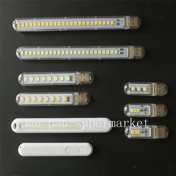 

USB LED Book Lights 3 8 12 24 LEDs SMD 5630 5730 LED Bulb 5V Power Input White 5000-6500K Warm White 3000-3500K USB Night light