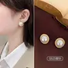 S925 aguja diseño coreano pendientes de Metal geométrico Irregular círculo lágrima perla simulada pendientes para las mujeres regalo ► Foto 3/6