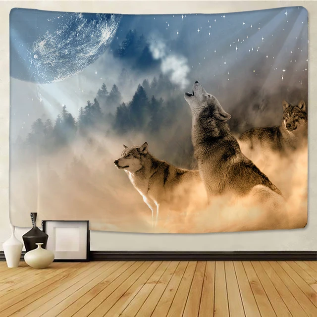 Animal Background Psychedelic Tapestry Wall Hanging