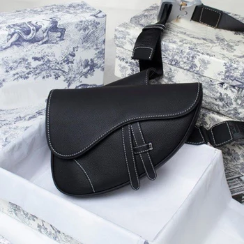 

D button D badge designer luxury women's bag 20 early autumn men's Bee Skull Pattern saddle bag waist bag single shoulder bag me