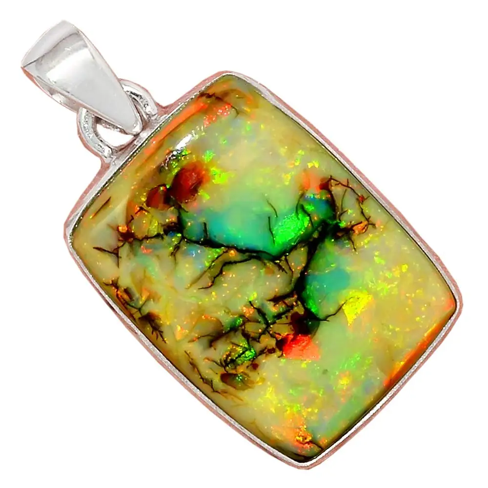 

Genuine STERLING OPAL Pendant 925 Sterling Silver, 36.2 mm, AP6678