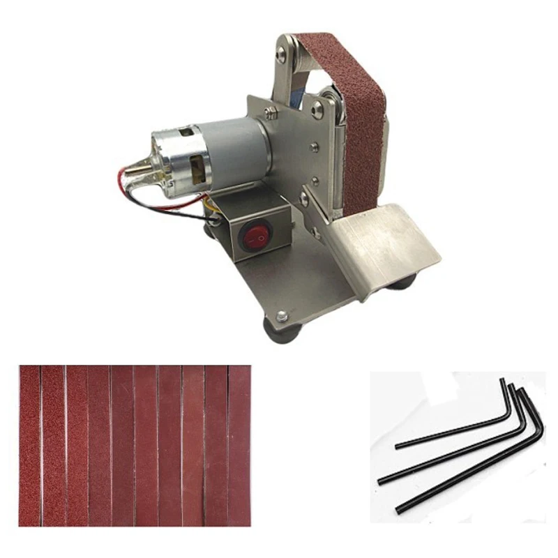 

4000-9000RPM Mini Belt Sander Bench Polishing Grinding Machine Buffer Tools Kit