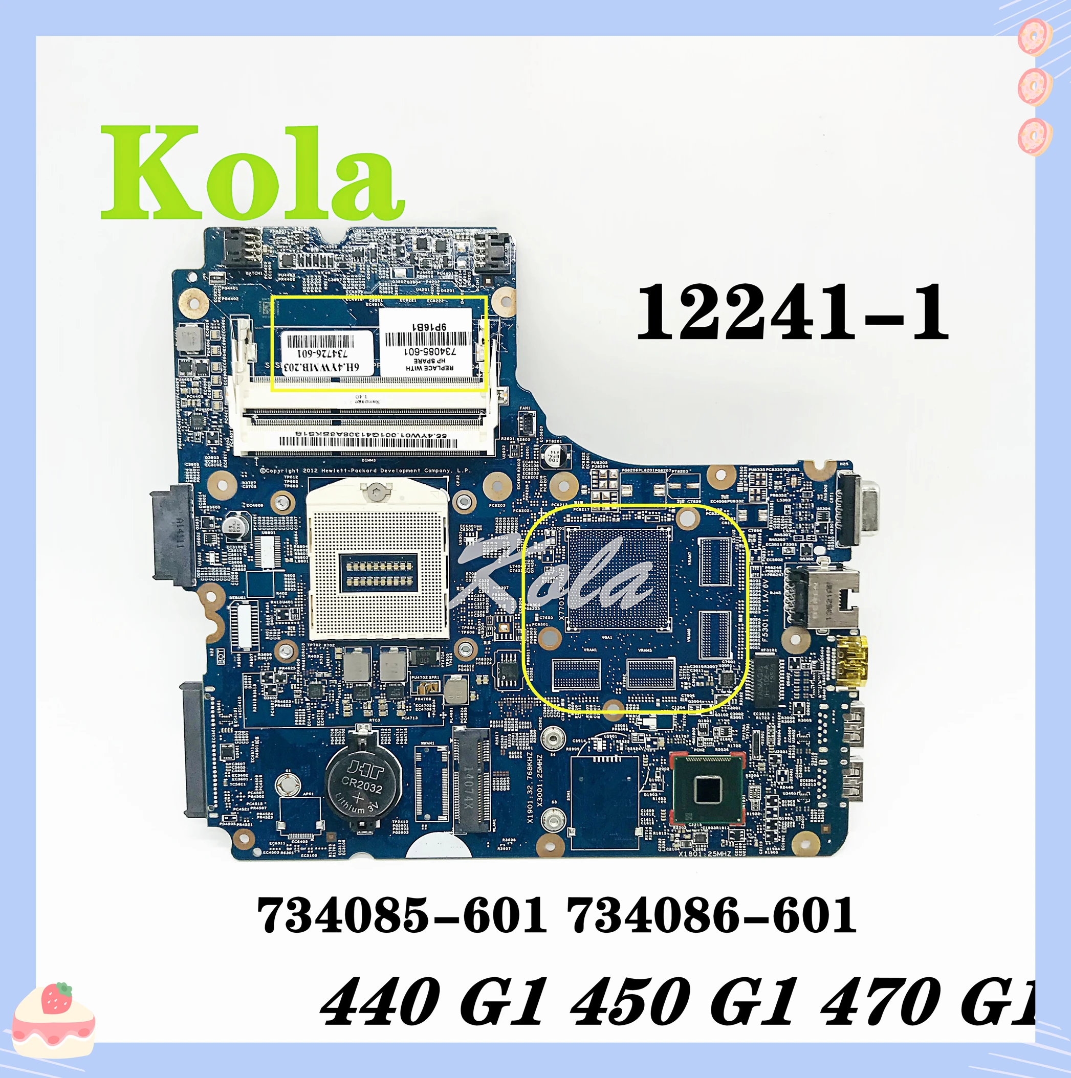 Nuevo 734085-601 para HP Probook 450 G1 440 G1 470 G1 placa base de computadora portátil HM87 12241-1 48.4YW04! 011 734086-601, 734085-001 Tablero Principal