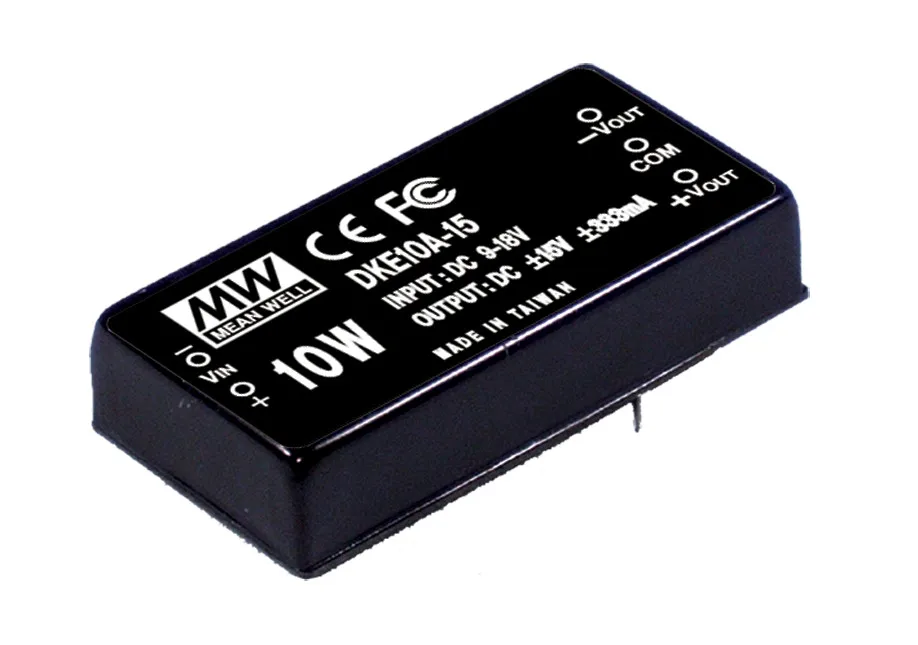 MEAN WELL DKE10 Series 5V 12V 15V 24V 10W DC-DC регулируемый двойной выходной преобразователь Buit-in EMI