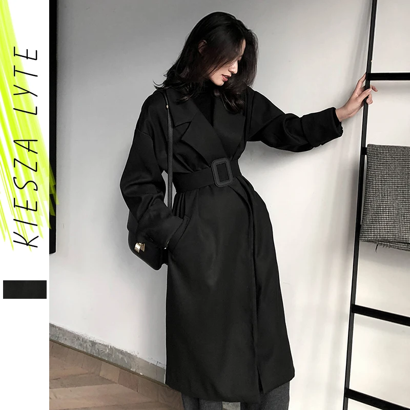 

Women Trench Coat 2019 Winter Belted Business Lady Quilted Long Jacket Overcoat Female Outwears Windbreaker