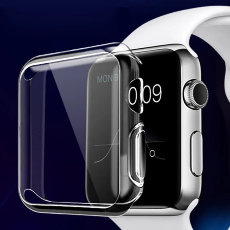 

Protector Case for Iwatch 4 3 2 1 38MM 42MM 360 Clear TPU Cover Full Case for Apple Watch 4 3 2 1 40MM 44MM Plastic Watch Case