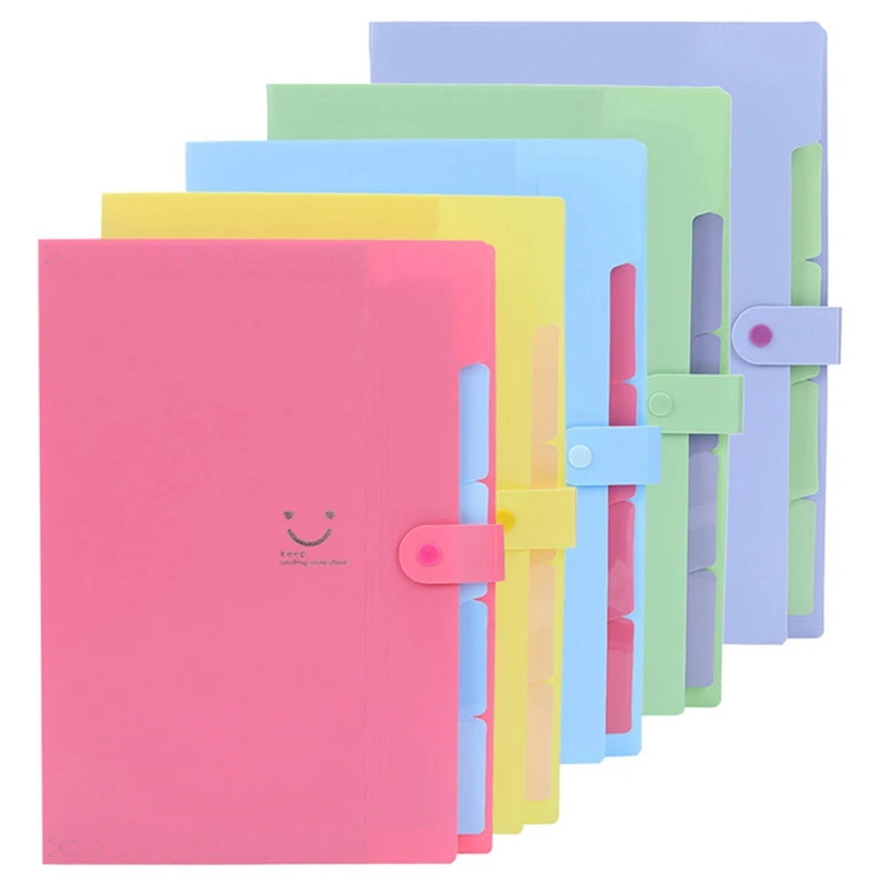 Simple A4 File Document Bag Pouch Holder Organizer Multi Layered School Office Supplies Expanding File Folder Document Storages