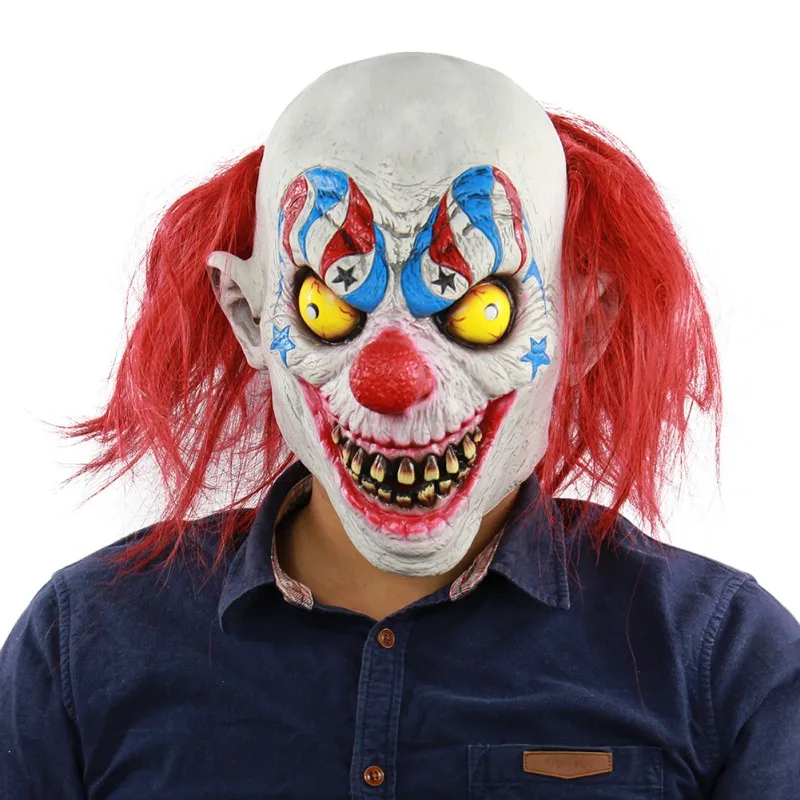 Маска на Хэллоуин; маскарадный костюм клоуна; водонепроницаемый костюм; реквизит для взрослых; реалистичные; необычные; жуткие; вечерние; страшные маски - Цвет: OW389A