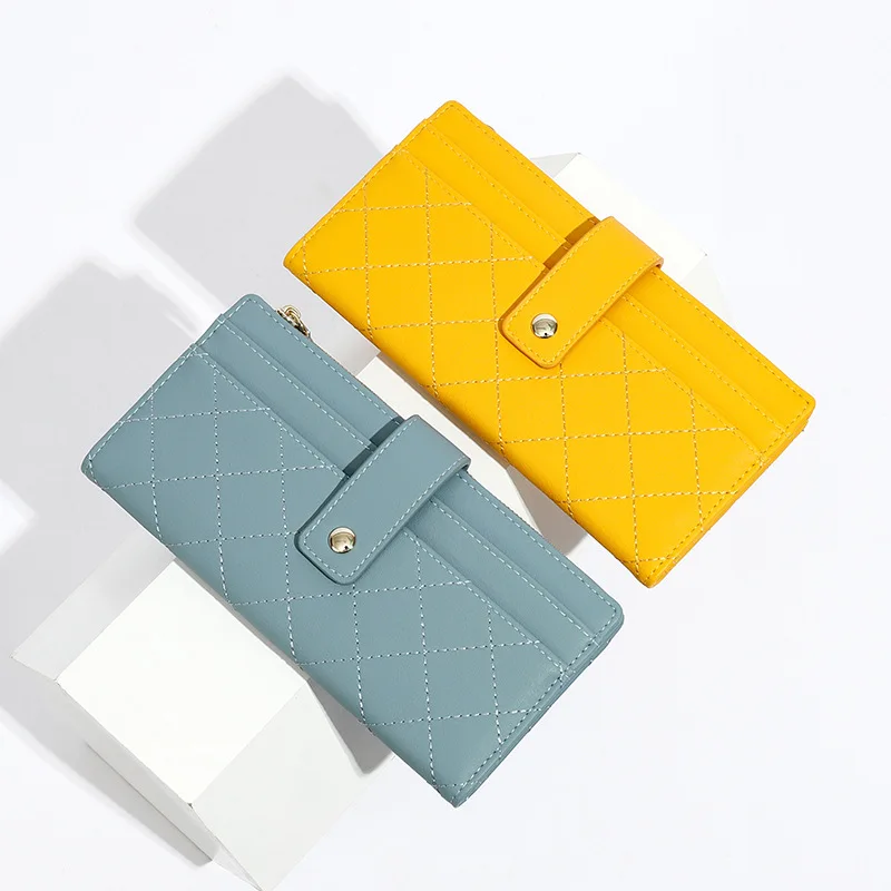 

New fashion Joker sweet lady clutch bag with long zipper mobile phone bag, wallet card bag, Korean version of long ladies wallet