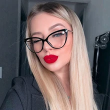 QPeClou TR90 Сексуальная оправа для очков в стиле кошачьи глаза женские Новые Модные Винтажные прозрачные линзы оправы для очков для женщин Oculos Gafas UV400