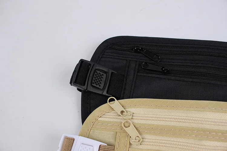 Currently Available Outdoor Body Hugging Sports Waist Pack Waterproof Hidden Outdoor Waist Pack Multi-functional Ultra-Thin Trav