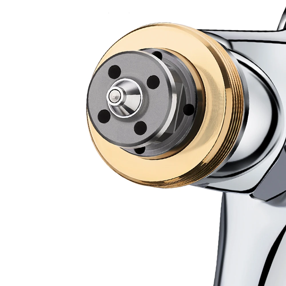 Pistola A Spruzzo HVLP W-77 3.0 Mm - Alimentazione A Gravità, Serbatoio 1000 Ml, Per Vernici All'acqua E Riparazioni Auto