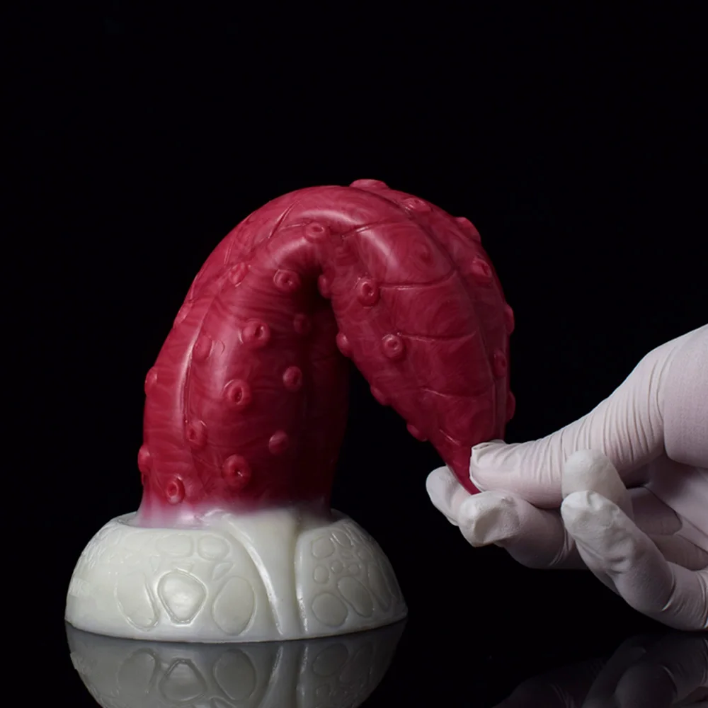 Nnsx New Octopus Tentacle Dilldo Animal Silicone Surface With Suction Cup  Red And White Flexible Dildofor Women Sexy Toysfemale - Dildos - AliExpress