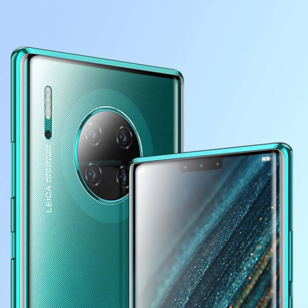 Для huawei mate 30 Pro Чехол Магнитный двухсторонний прозрачный жесткий закаленное стекло задняя крышка чехол для mate 30 Lite mate 30 Fundas
