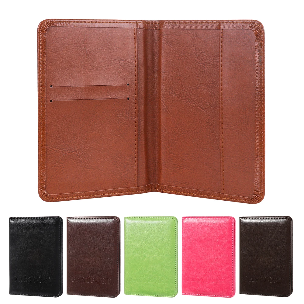 

1Pcs Wallet Leather Credit Card Holder RFID Passport Holder Protector Wallet Business Card Passport Cover Black Blocking Gifts