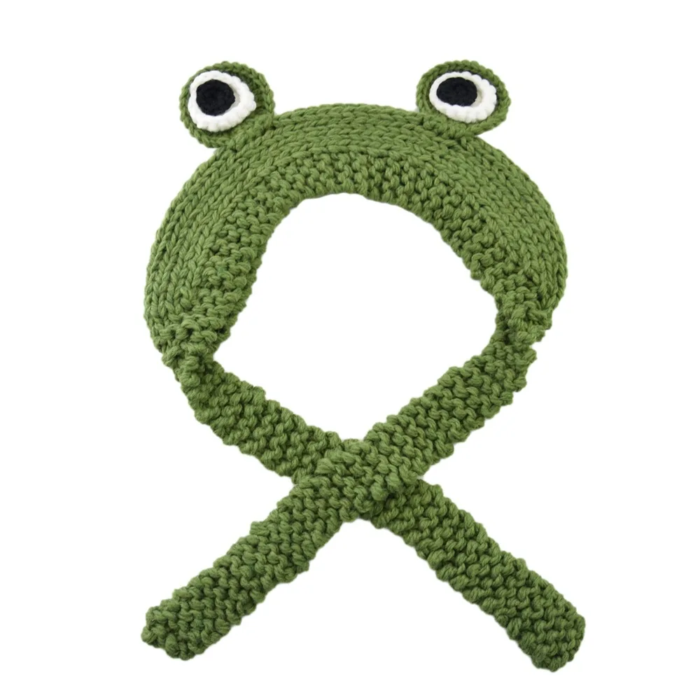 skully with brim JTVOVO RUNMEIFA 2021 New Funny And Cute Frog Hat Straps, Fashion And Personality Accessories For Girls Winter Gift Warm Toad Hat rolled up skully hat