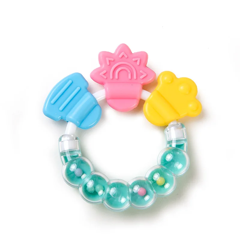 

YOOAP Silicone Bite Teether Keys Food Grade Silicone Infant Teething Toy Baby Teething Toddlers Rattling Ring