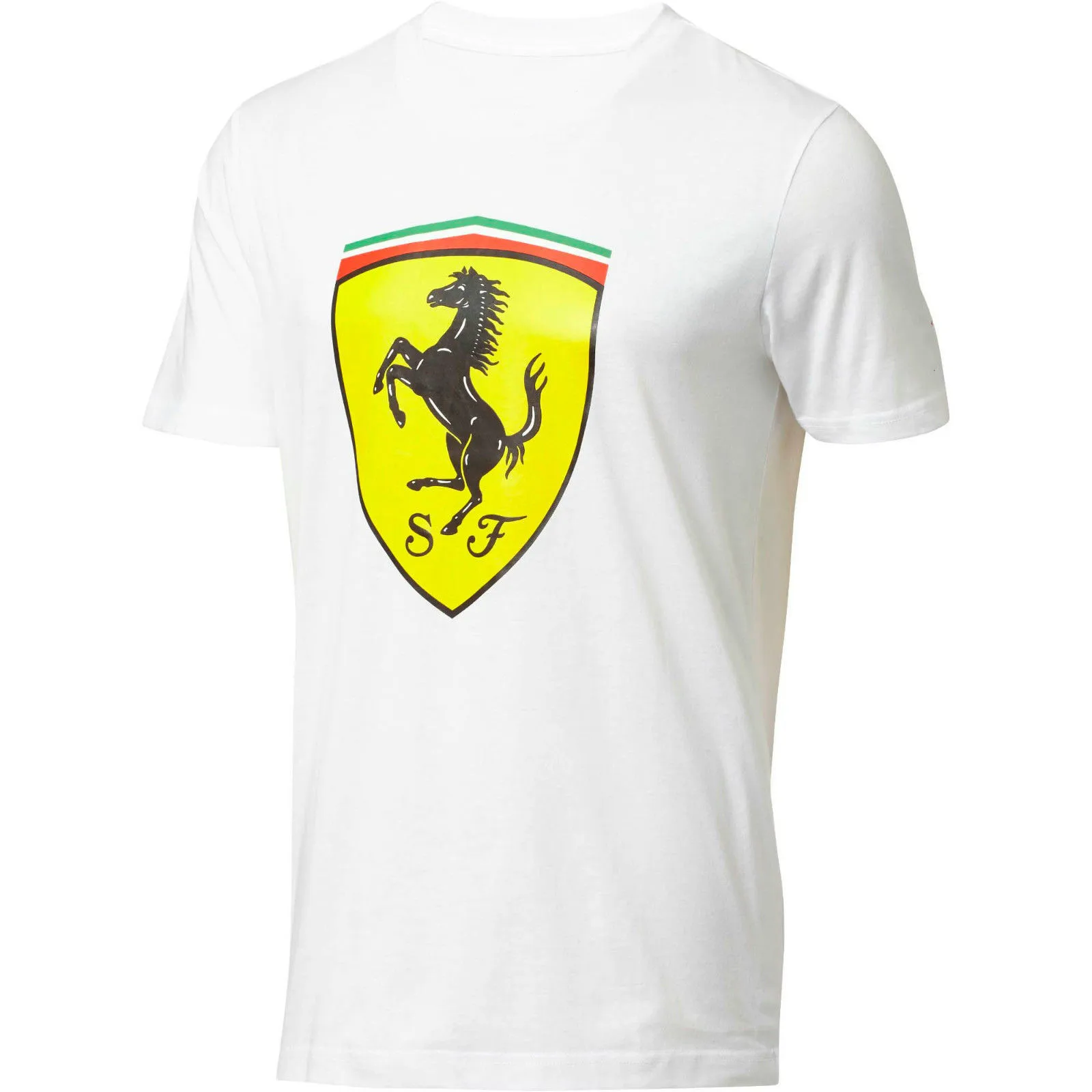 Herren t-shirt Ferrari grosche Sheild t-shirt Weiß 762139 04 Neue Mit Tags mйnner, унисекс, S-3XL, футболка, Топы, летняя, крутая