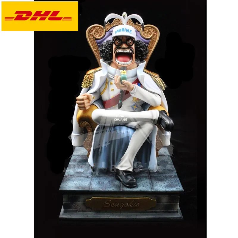 

10" One Piece Statue Admiral of the Fleet Bust Sengoku Full-Length Portrait Human-Human Fruit GK Action Figure Toy BOX 25CM V591