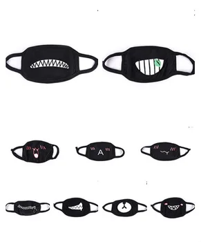 

Black Cotton Dustproof Mouth Face Mask Anime Cartoon Mask Women Men Muffle Anti-Dust Face Mouth Masks 1pc New