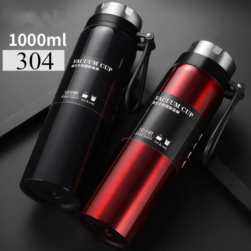

Sports Bottle 800ML/1000ML Double Stainless Steel Tumbler Insulated Water Bottle Vacuum Flask Portable Leakproof Outdoor Travel