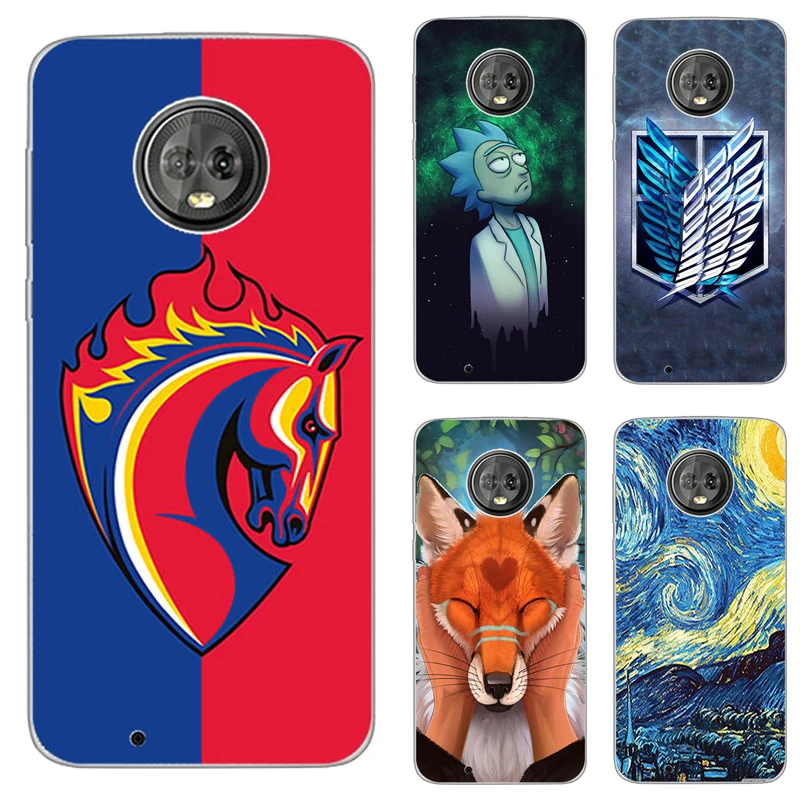 Чехол для Motorola Moto G6 чехол G 6 Мягкая силиконовая задняя крышка с рисунком MotoG6