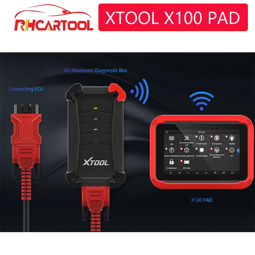

X100 PAD OBD2 Auto Key Programmer Diagnostic Scanner Automotive Code Reader IMMO EPB DPF BMS Reset Odometer EEPROM Update online