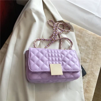 

Luxury Bag Fashion Solid Color Diamond Pattern Women's Square Shoulder Messenger Bag Bolsos Para Mujer Crossbody Bags for Women