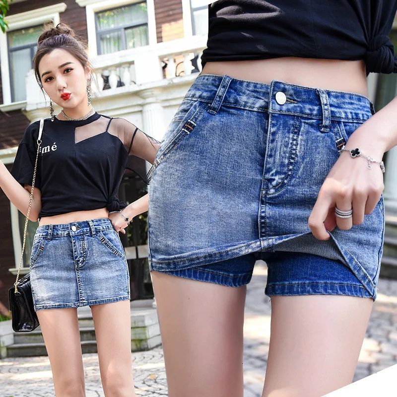 Женская Ковбойская короткая юбка-брюки,, Xia Xianshou, Саморазвитие, фальшивые, два бумажных защитных шкафа, неисправность, Джокер, половина тела