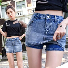 Женская Ковбойская короткая юбка-брюки,, Xia Xianshou, Саморазвитие, фальшивые, два бумажных защитных шкафа, неисправность, Джокер, половина тела