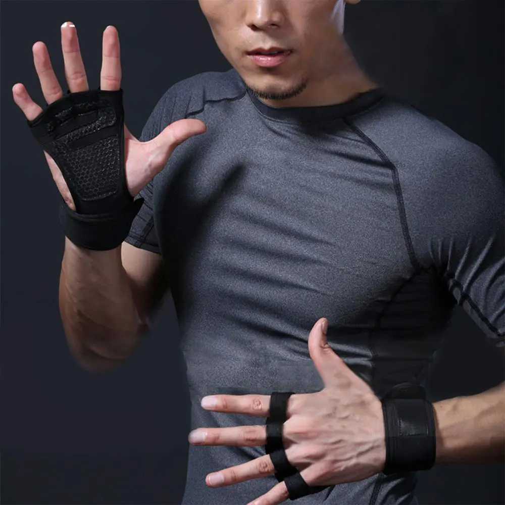1 пара, перчатки для занятий фитнесом, тяжелой атлетикой, бодибилдингом, гимнастикой, рукоятки, защита для ладоней, перчатки для поддержки запястья
